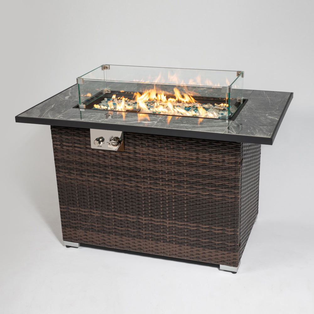 44inch-outdoor-fire-pit-propane ceramic tabletop. - Home Fusion