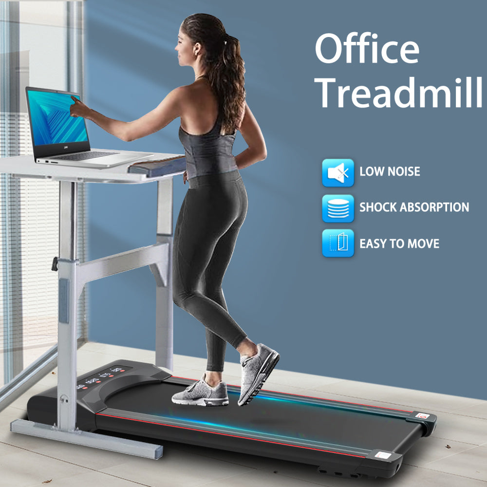 Under Desk Treadmill Machine 300 LB Capacity Walking Pad  for Home Office - Home Fusion