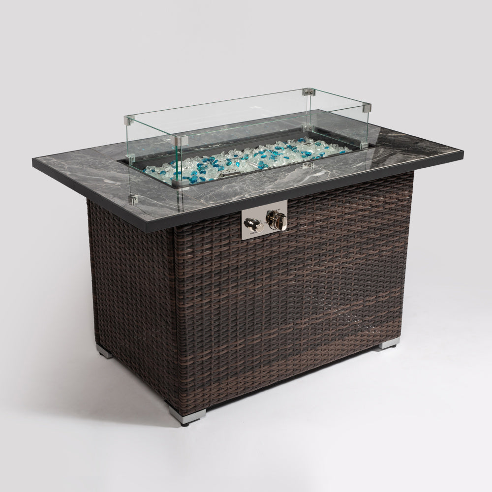44inch-outdoor-fire-pit-propane ceramic tabletop. - Home Fusion