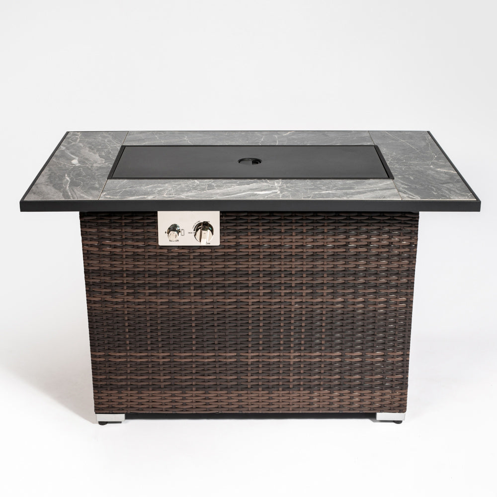 44inch-outdoor-fire-pit-propane ceramic tabletop. - Home Fusion
