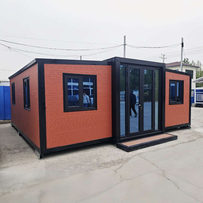 Foldable & Portable 20FT Expandable Tiny House: Modern Prefab Home with Full Amenities (1-2 Bed, Bath, Kitchen) - Home Fusion