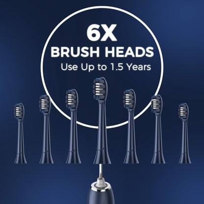 Electric Toothbrush for Adults - Rechargeable Electric Toothbrushes with Brush Heads &amp; Holder, Travel Case, Power Electric Toothbrush with Holder，3 Hours Charge for 120 Days - Home Fusion