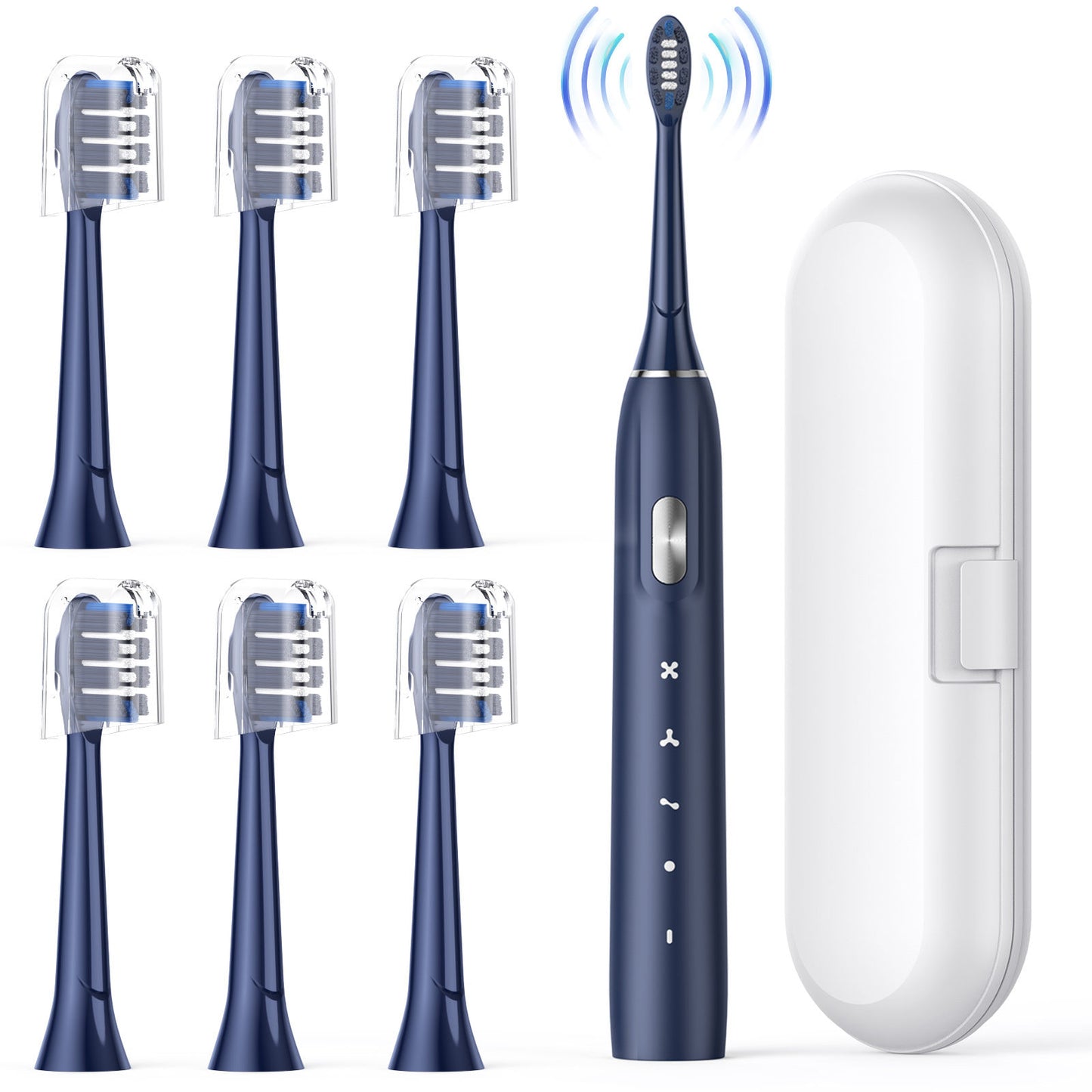 Electric Toothbrush for Adults - Rechargeable Electric Toothbrushes with Brush Heads &amp; Holder, Travel Case, Power Electric Toothbrush with Holder，3 Hours Charge for 120 Days - Home Fusion