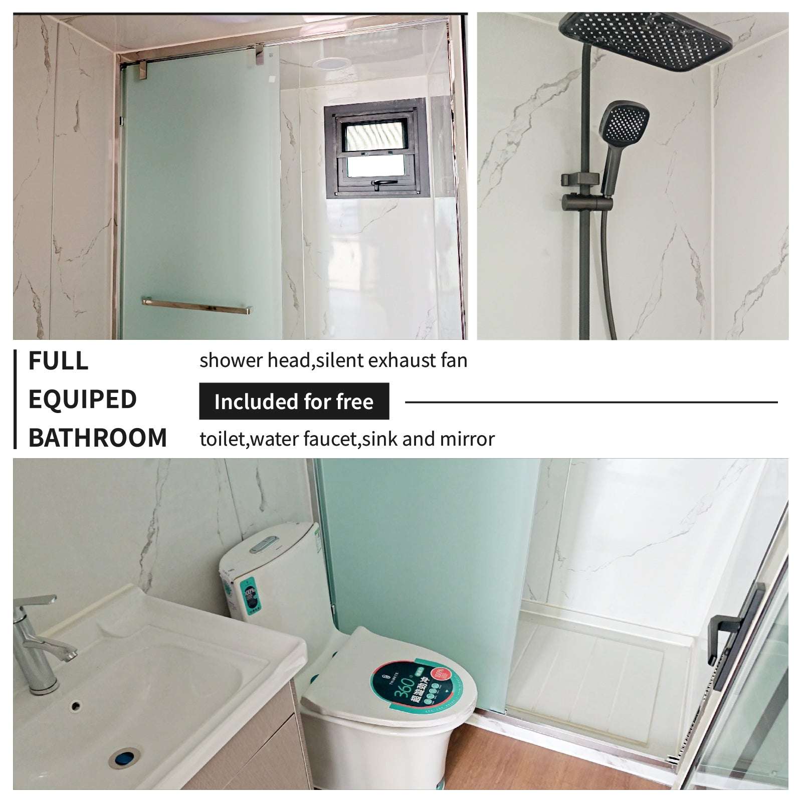 Foldable & Portable 20FT Expandable Tiny House: Modern Prefab Home with Full Amenities (1-2 Bed, Bath, Kitchen) - Home Fusion