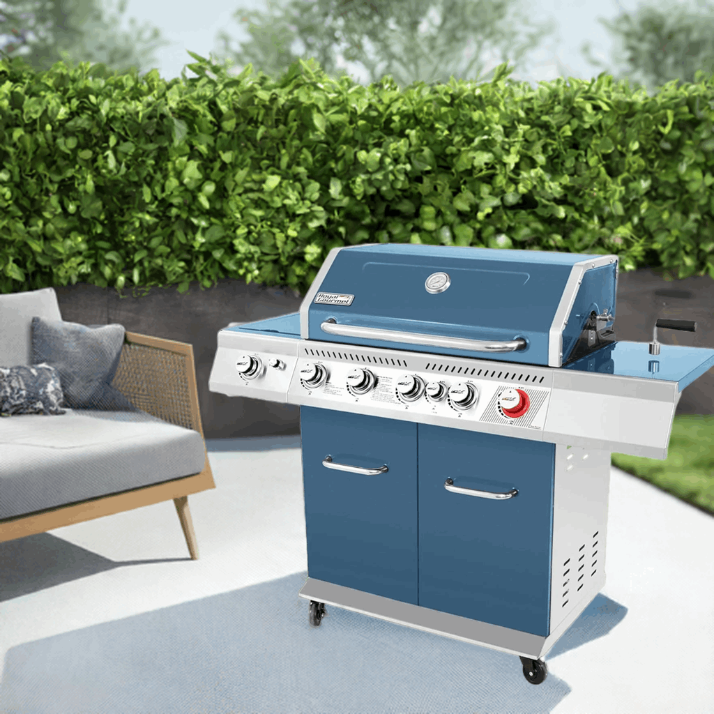 Royal Gourmet GA5403B 5-Burner BBQ Cabinet Style Propane Gas Grill with Rotisserie Kit - Home Fusion