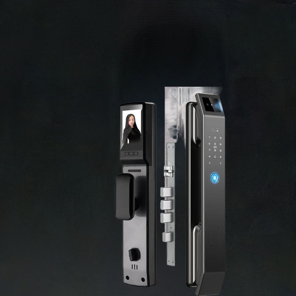 3D Face Recognition Unlock Digital Door Lock With Camera FIngerprint Password Unlock Keyless Electronic Door Lock Home Fusion
