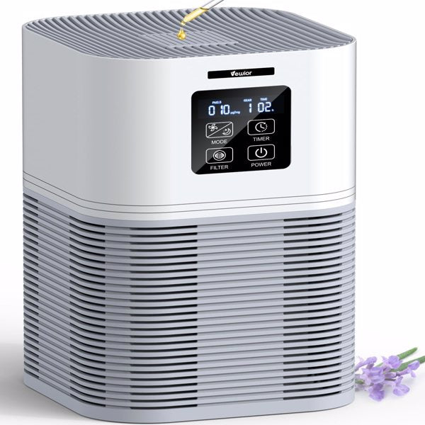 2 in 1 Air Purifier for Home Allergies Pets Hair Odor Eliminators, Aromatherapy diffuser and Auto Mode, Quiet Air Cleaner - Home Fusion