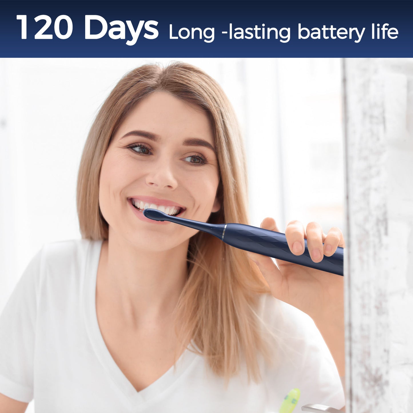 Electric Toothbrush for Adults - Rechargeable Electric Toothbrushes with Brush Heads &amp; Holder, Travel Case, Power Electric Toothbrush with Holder，3 Hours Charge for 120 Days - Home Fusion