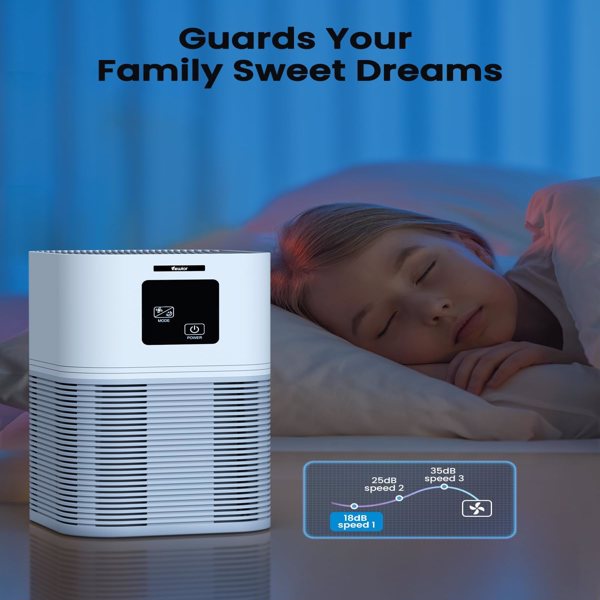 2 in 1 Air Purifier for Home Allergies Pets Hair Odor Eliminators, Aromatherapy diffuser and Auto Mode, Quiet Air Cleaner - Home Fusion