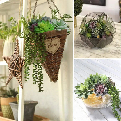 Artificial Succulent Plants-16 Pcs Set Faux Fake Succulents Plants,Crafting DIY Floral Decor for Garden Office(High Realistic) - Home Fusion