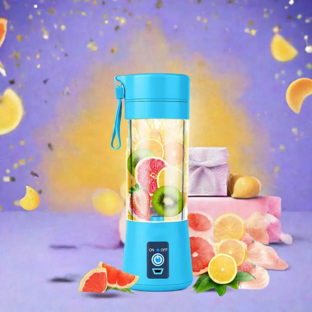 USB rechargeable portable blender with 2-blade cutter for smoothies, juices and travel use