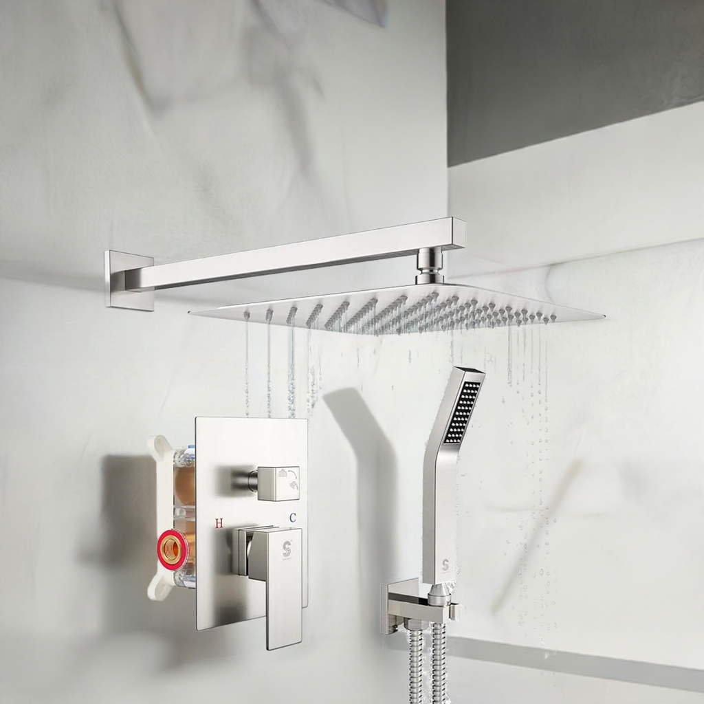 wall mounted shower head bathroom shower - Home Fusion