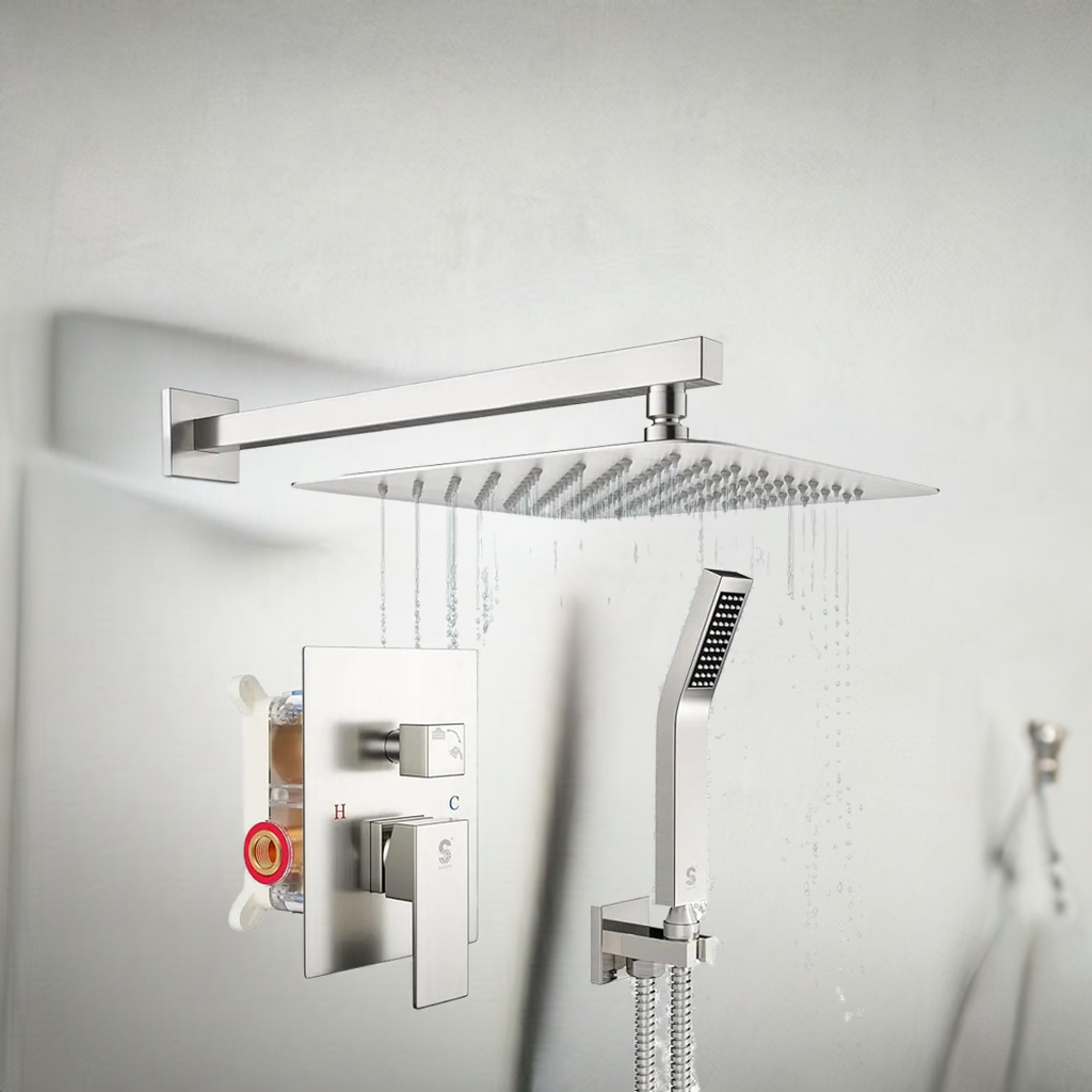 wall mounted shower head bathroom shower - Home Fusion