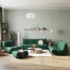 Modern living room with a sofa, coffee table, and decorative items. Red Living Room Sofa Set – 1/2/3 Seater + Ottoman Sectional Couch. 076823-f9.myshopify.com