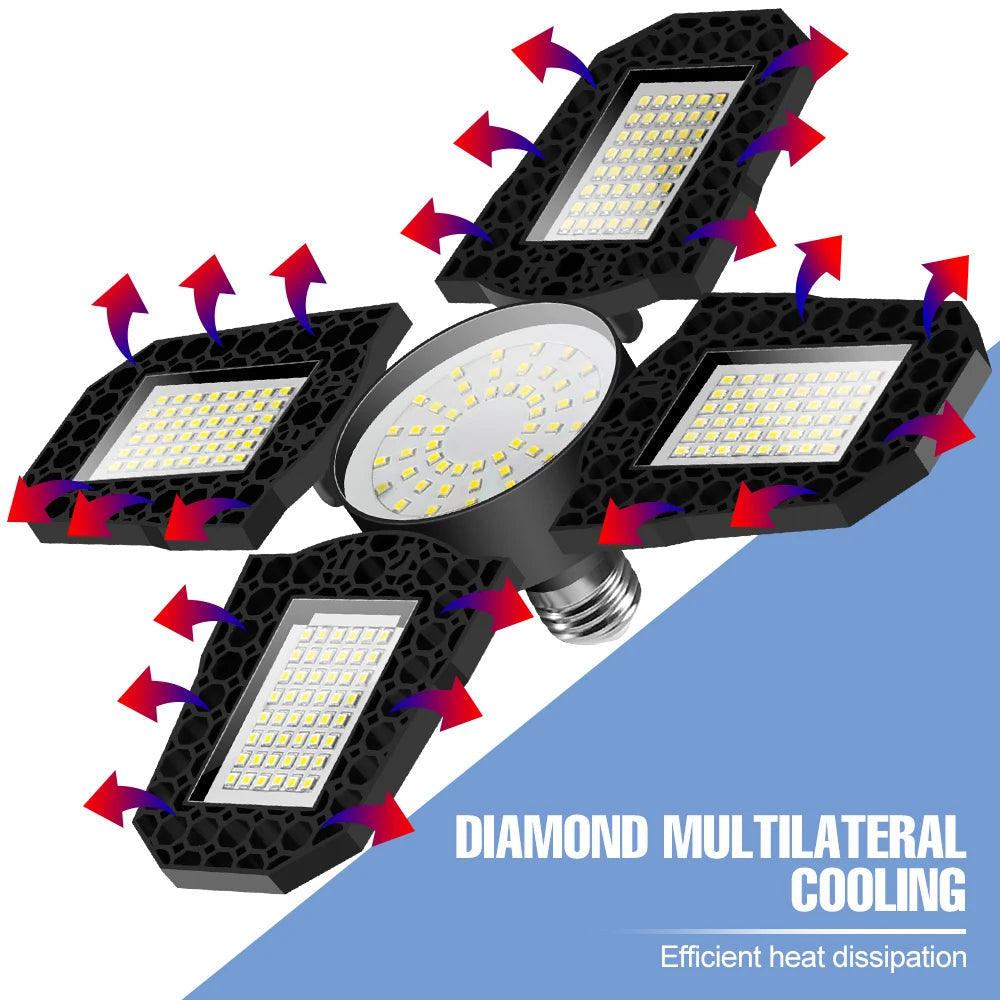 E27 Bulb LED Super Bright Industrial Lighting LED Garage Light 220V Lamp High Bay Light 110V Bombillas Warehouse 200W 300W 400W Home Fusion