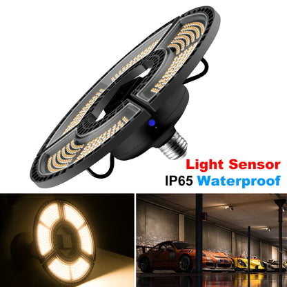 LED Deformable Garage Light 60W-120W - E26/E27 Waterproof High Bay Ceiling Lamp - Home Fusion
