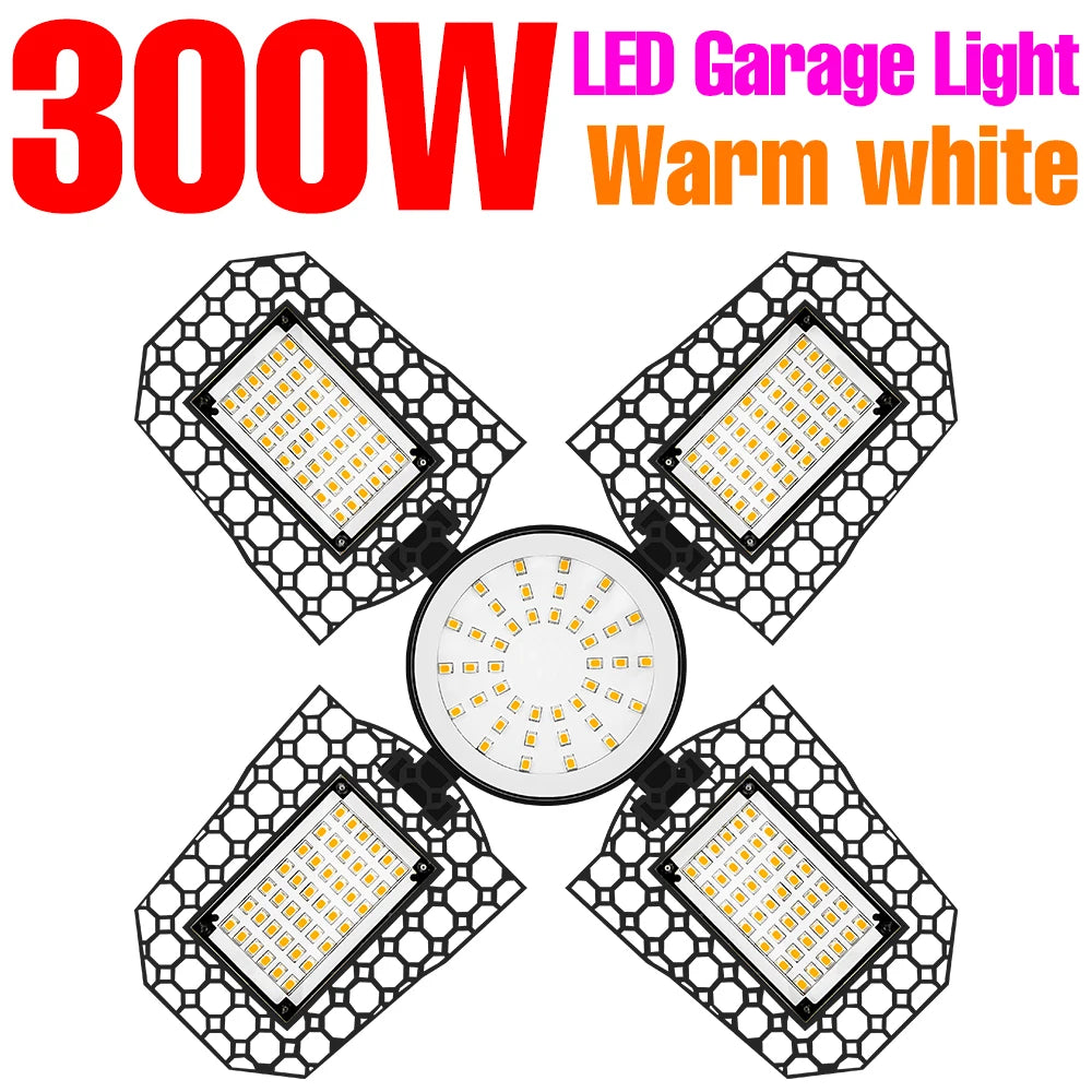 E27 LED Bulb 220V Chandelier E26 Deformable Garage Lamp High Bay Light 110V Barn Lights Bombillas 200W 300W 400W Warehouse Light - Home Fusion