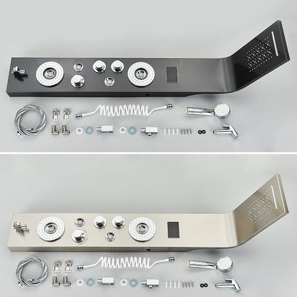 LED Light Bathroom Shower Panel Intelligent LCD Shower Column System with 6 Modes Rain Waterfall Massage Jet Bath Mixer Tap - Home Fusion