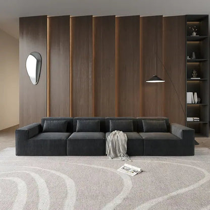 “Modern Sectional 4-Seater Sofa with Deep Seating & Cushions – Perfect for Family Rooms” Home Fusion