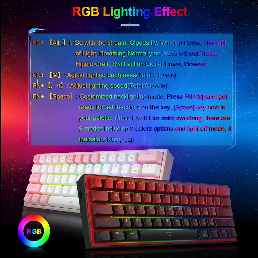 Mini Mechanical Gaming Wired Keyboard - Home Fusion