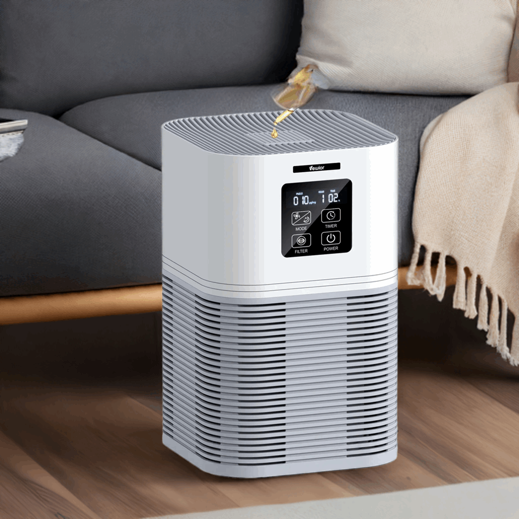 2 in 1 Air Purifier for Home Allergies Pets Hair Odor Eliminators, Aromatherapy diffuser and Auto Mode, Quiet Air Cleaner - Home Fusion
