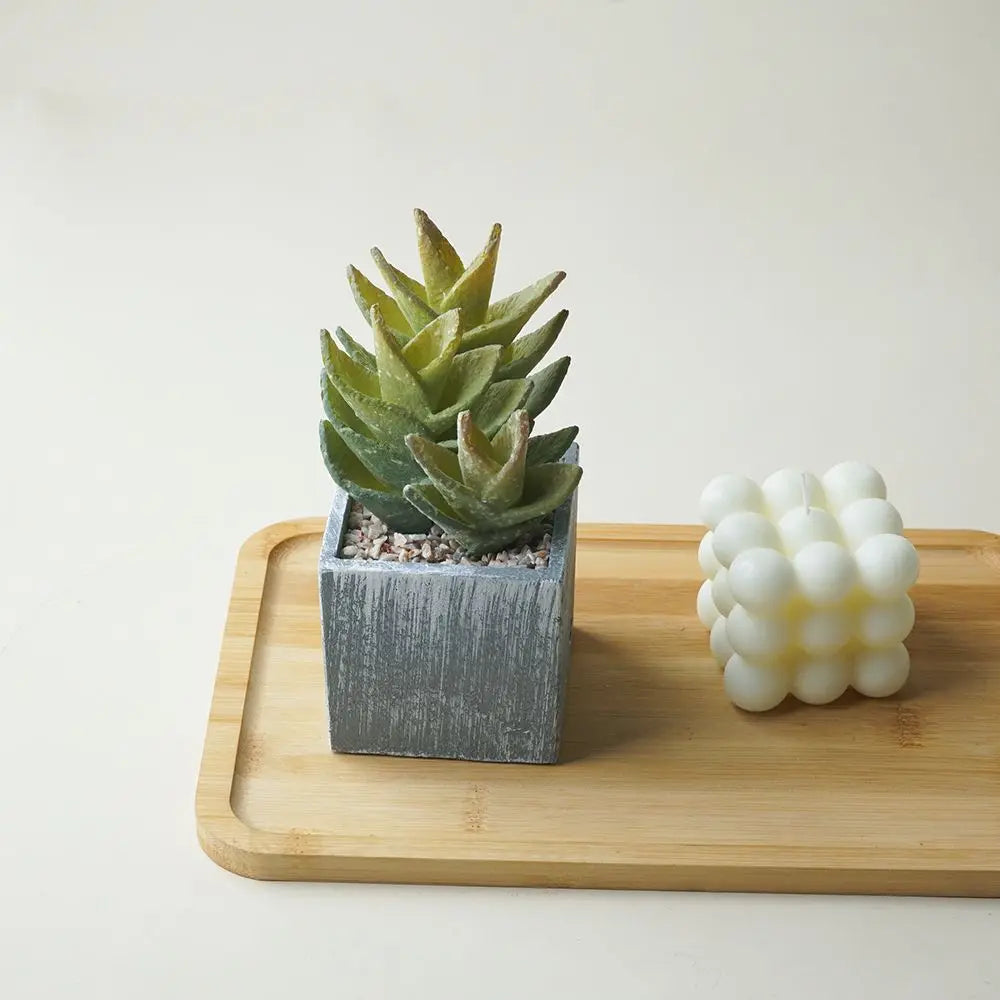 Artificial Succulents Potted,Realistic Fake Small Succulents Plants in Pots Decorative - Home Fusion