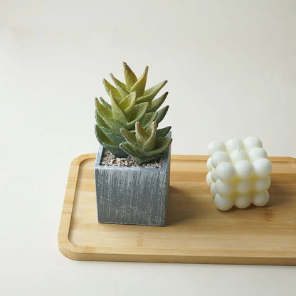 Artificial Succulents Potted,Realistic Fake Small Succulents Plants in Pots Decorative - Home Fusion
