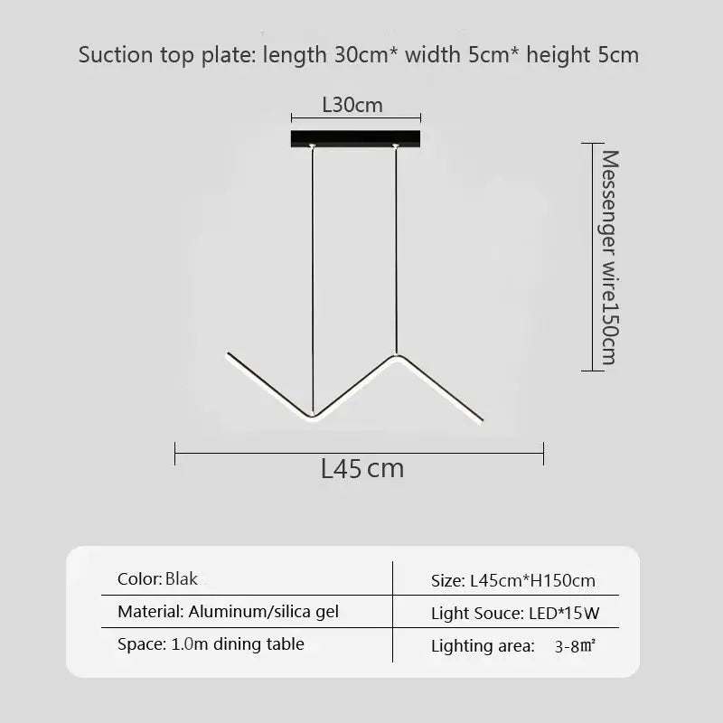 Modern LED Pendant Light Minimalist Chandelier For Dinning Room Kitchen Bar Restaurant Home Decor Led Lighting Remote Control - Home Fusion