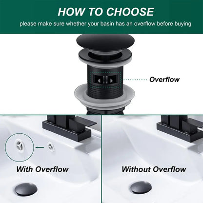4 Inch Centerset Waterfall Bathroom Faucet 2 Handle 3 Hole Basin Faucet with Pop Up Drain with Overflow - Home Fusion
