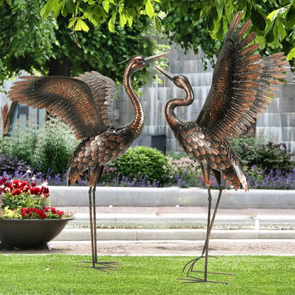 44465232216235 Garden Statue Outdoor Metal Heron Crane Yard Art Sculpture for Lawn Patio Backyard Decoration,46 inch (2-Pack) 076823-f9.myshopify.com