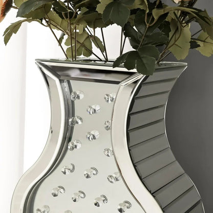 Silver Crystal Decorative Tall Vases for Floor Decor, Luxury Centerpiece for Home, Living - Home Fusion