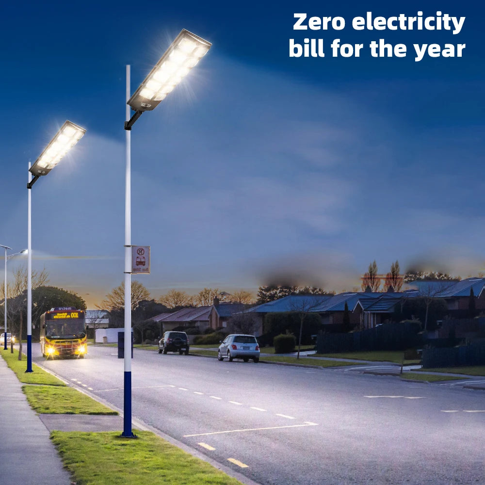 504 LED Powerful Solar Lights Outdoor Motion Sensor External Waterproof Street Light Home Fusion