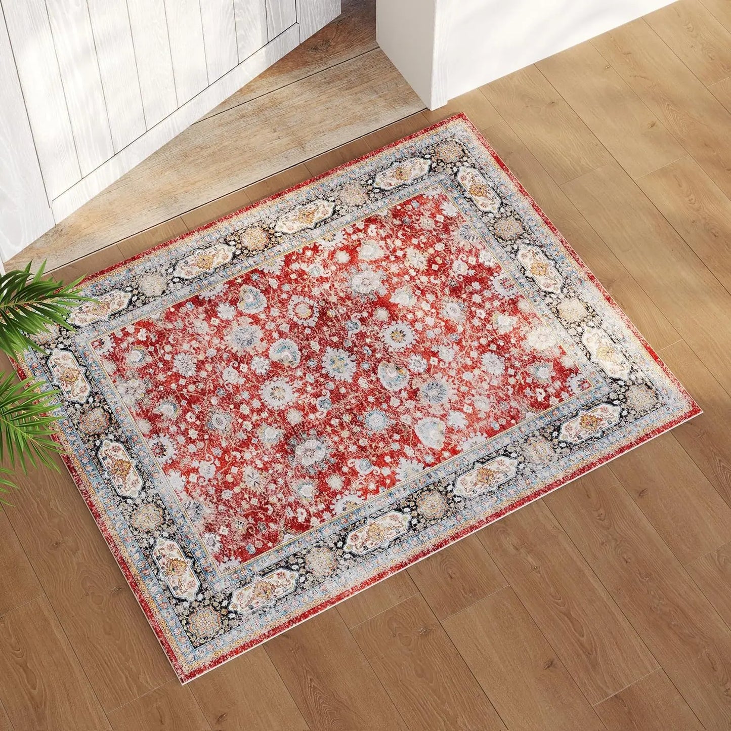 44368951378091|44368951509163|44368951574699|44368952950955|44368953016491|44368953147563|44368953213099|44368953278635|44368953344171|44368953409707 8x10 Rug, Washable Boho Rug Non-Slip Non-Shedding Faux Wool Vintage Rug for Living Room, Dining Room, Kids Playroom, Carpet 076823-f9.myshopify.com