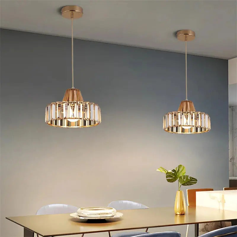 Creative Crystal Led Chandelier Light Indoor Plafon Lustre Pendant Ceiling Lamp In The Kitchen Home Decor Hanging Lamp Luminaire - Home Fusion