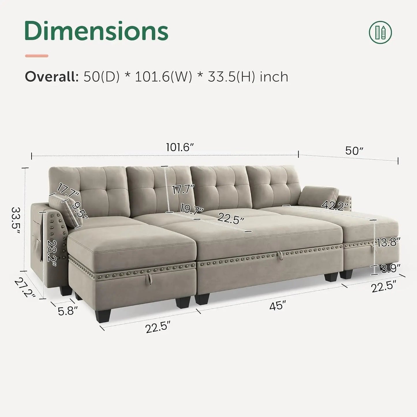 Velvet Reversible Sectional Sleeper Sofa with Storage Ottoman Convertible Couch 4-Seater Sectional Sofa Bed for Living Room Home Fusion Velvet Reversible Sectional Sleeper Sofa with Storage Ottoman Convertible Couch 4-Seater Sectional Sofa Bed for Living Room 076823-f9.myshopify.com