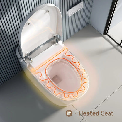 Smart Toilet with Bidet Built In Bidet Toilet with Heated Seat Elongated Japanese Toilet with Automatic Flush Dryer Night Light - Home Fusion