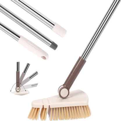 Floor Scrub Brush Cleaning Long Handle Kitchen Bathroom Gap Tools Removable Toilet Rotating Mop Bristles for Tile Ceramic Brush Home Fusion