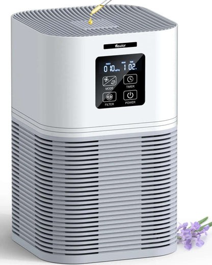 2 in 1 Air Purifier for Home Allergies Pets Hair Odor Eliminators, Aromatherapy diffuser and Auto Mode, Quiet Air Cleaner - Home Fusion