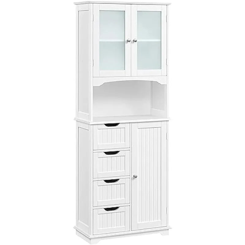 44434147311787 Tall Storage Cabinet with Glass Door, Bathroom Floor Cabinet 65.5″, Kitchen Pantry Storage Cabinet with Open Compartment 076823-f9.myshopify.com