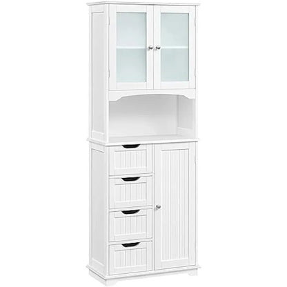 44434147311787 Tall Storage Cabinet with Glass Door, Bathroom Floor Cabinet 65.5″, Kitchen Pantry Storage Cabinet with Open Compartment 076823-f9.myshopify.com