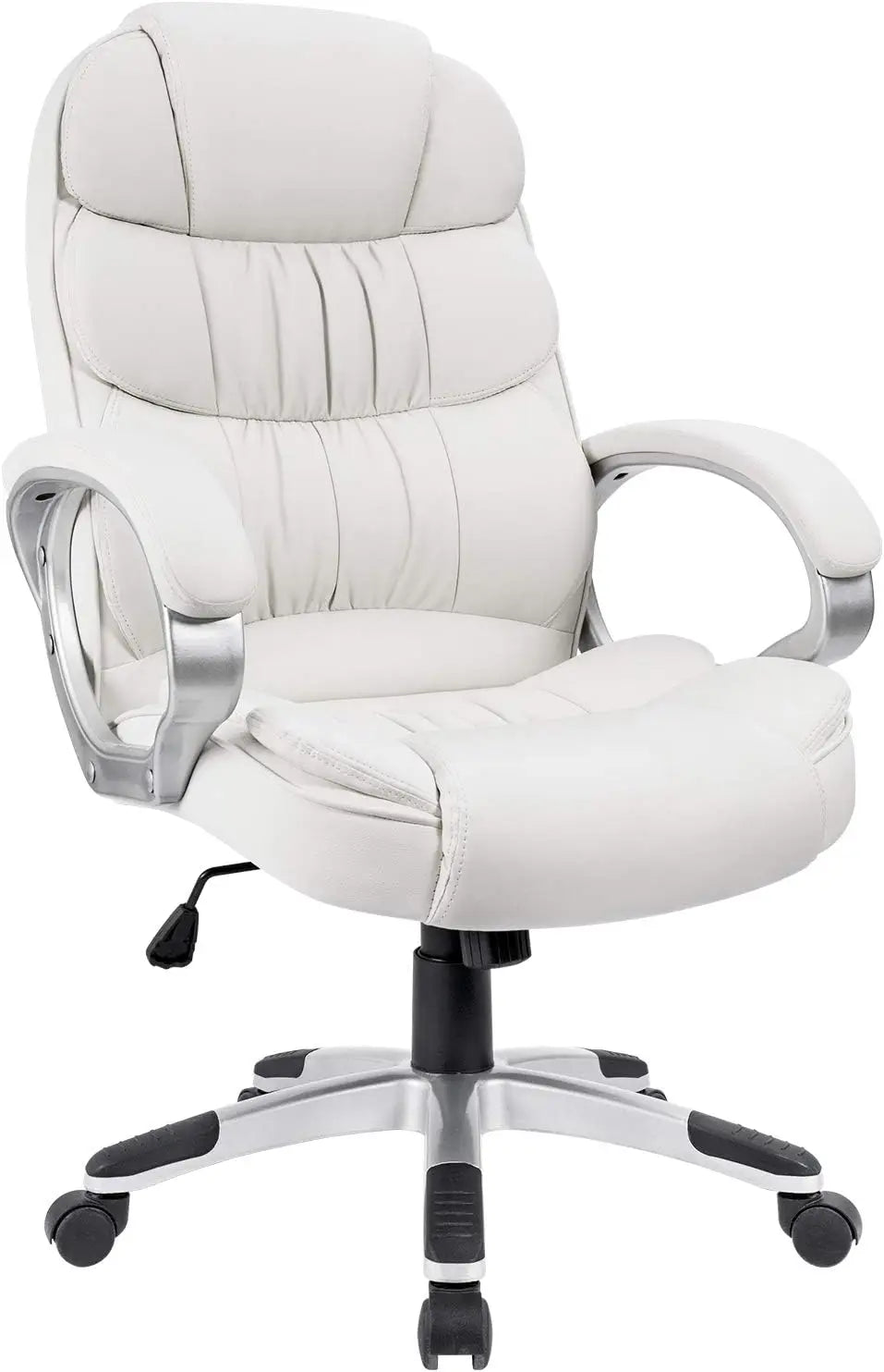 Office Chair High Back Computer Desk Chair, PU Leather Adjustable Height Modern Executive Swivel Task Chair with Padded - Home Fusion