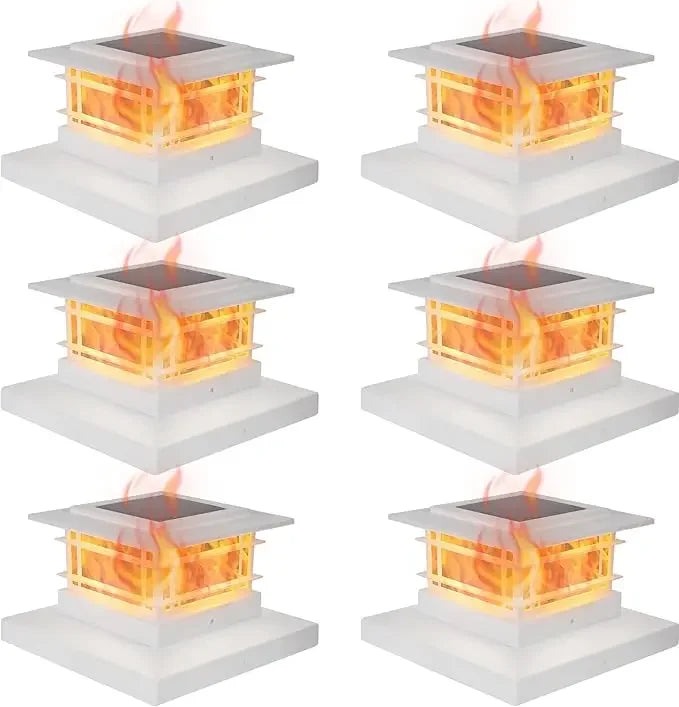 44518909903019 8 Pack Solar Flame Post Lights Outdoor, High Brightness Flickering Flame SMD LED Lighting Decor, Fit 4x4, 5x5 or 6x6Wooden Posts 076823-f9.myshopify.com