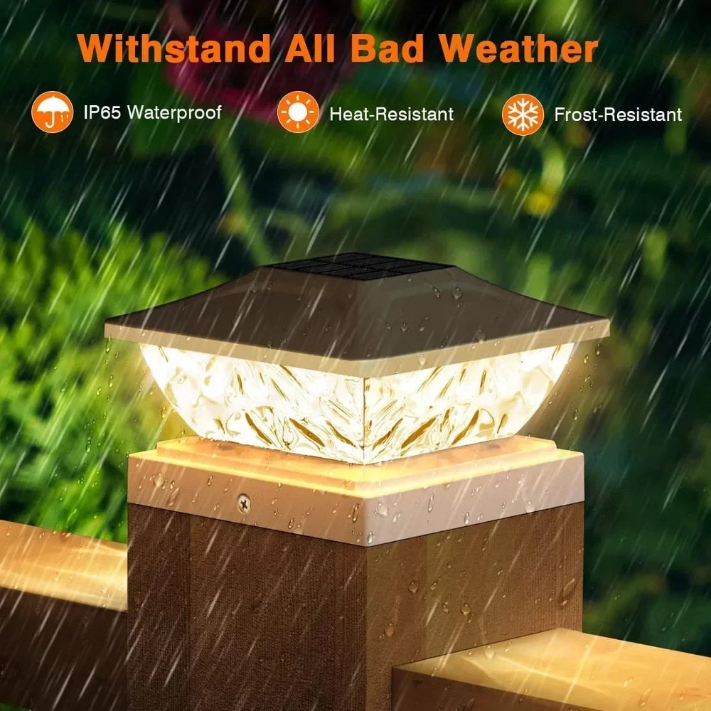 Outdoor Solar Post Lamps for Garden. Home Fusion