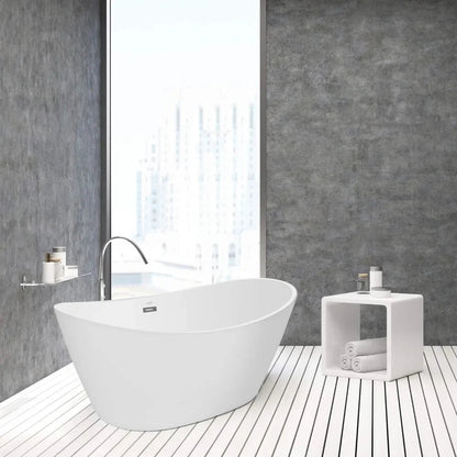 Bathtub, 59-inch, Acrylic Freestanding, Deep Soaking Tub with Overflow and Drain, Spa Tubs, Freestanding Tub Home Fusion Bathtub, 59-inch, Acrylic Freestanding, Deep Soaking Tub with Overflow and Drain, Spa Tubs, Freestanding Tub 076823-f9.myshopify.com