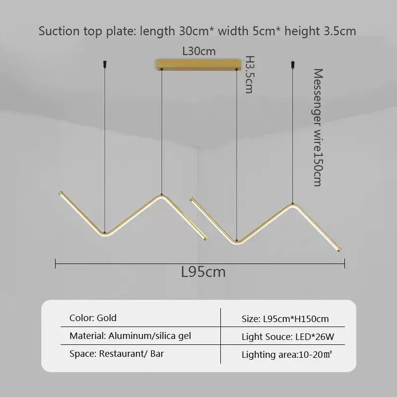 Modern LED Pendant Light Minimalist Chandelier For Dinning Room Kitchen Bar Restaurant Home Decor Led Lighting Remote Control - Home Fusion