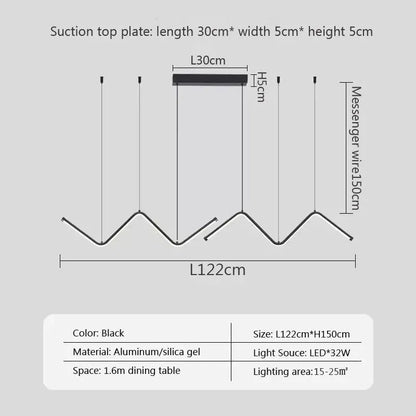 Modern LED Pendant Light Minimalist Chandelier For Dinning Room Kitchen Bar Restaurant Home Decor Led Lighting Remote Control - Home Fusion