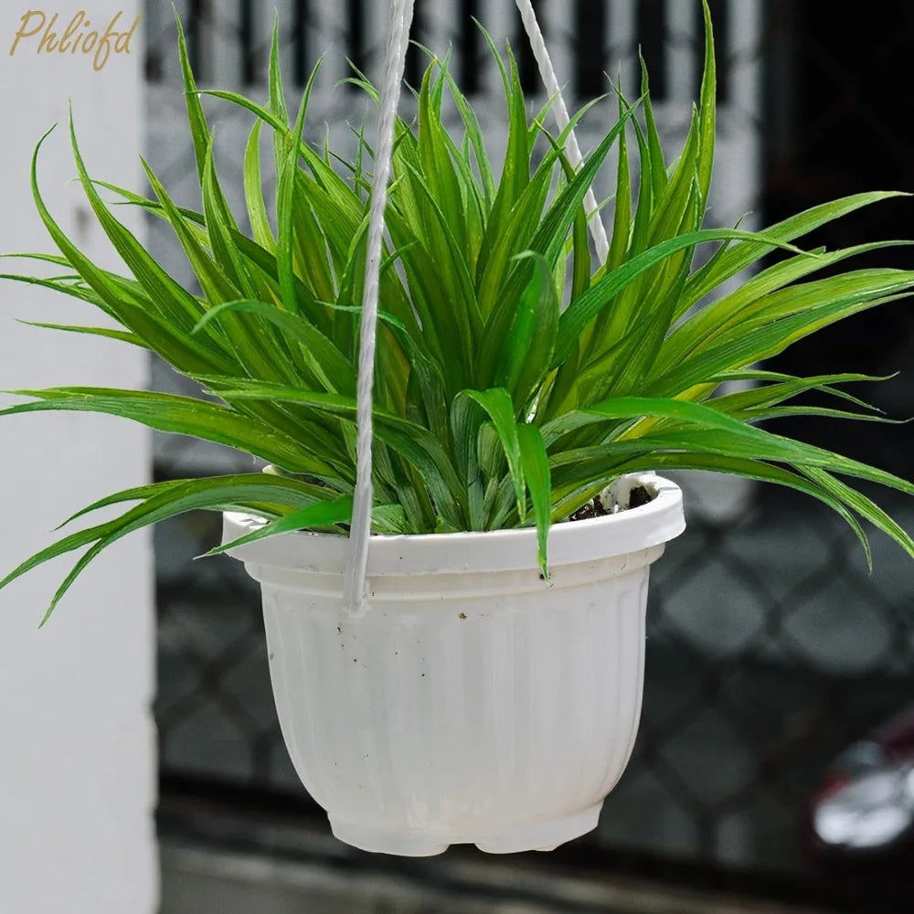 16Pcs Artificial Grass Fake Plants 17.3in 16 Leaves Outdoor Fake Grass UV Resistant Greenery Plastic Plants for Home Window - Home Fusion