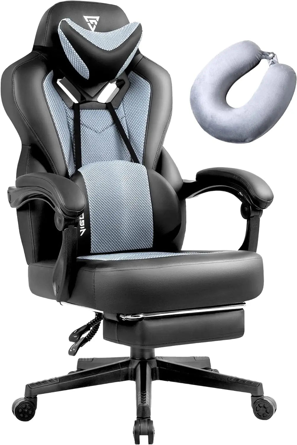 Ergonomic Gaming Chairs for Adults Heavy People, Massage Office Desk Computer Chair with Footrest and Lumbar Support - Home Fusion