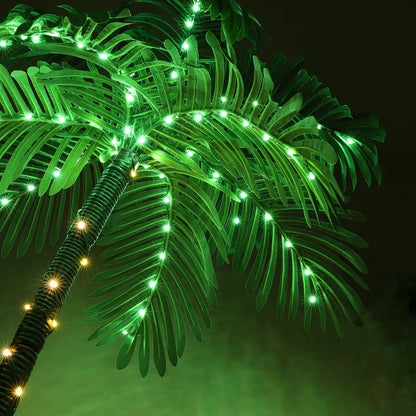 Artificial Palm Tree  6ft Solar Lighted Palm Tree LED Artificial Palm Tree for Tiki Bar Christmas Decoration 076823-f9.myshopify.com