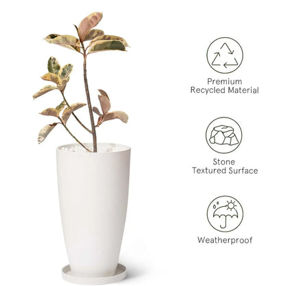 44465232478379 US 12/21'' Tall Garden Planter Pot with Drainage Hole Large round Modern Resin Vase plantas cute flower pot 076823-f9.myshopify.com